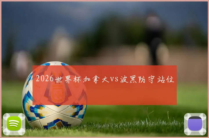 2026世界杯加拿大vs波黑防守站位